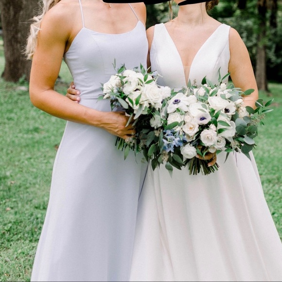 Mori Lee style #21559 in color Fog. Worn once - Picture 6 of 8